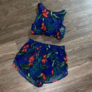 Tropical bathing suit cover up